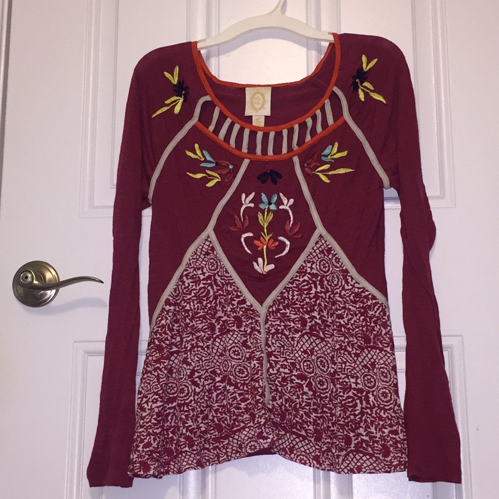 Anthropologie Rio Rao Long Sleeve Shirt